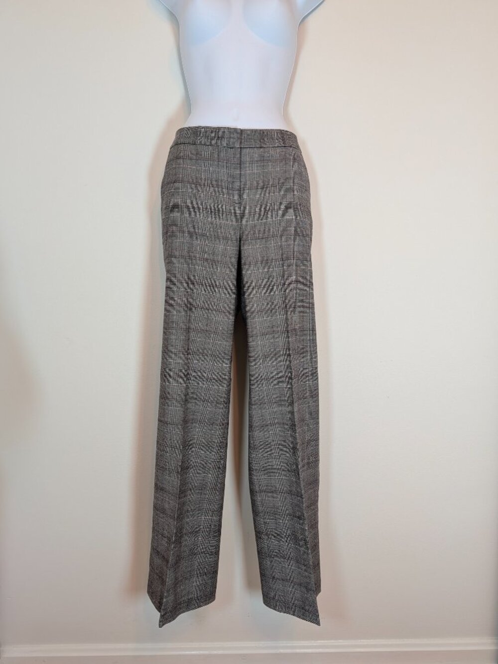 Wool Blend Pants Classiques Entier Plaid  Size 6 NWT